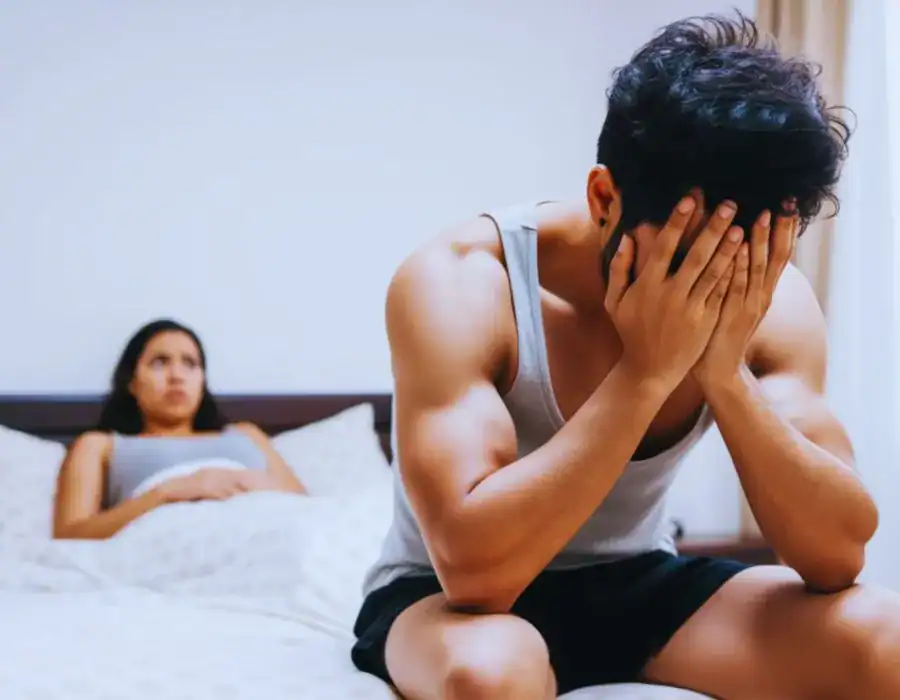 Image of upset man in need of erectile dysfunction treatment Eastcote